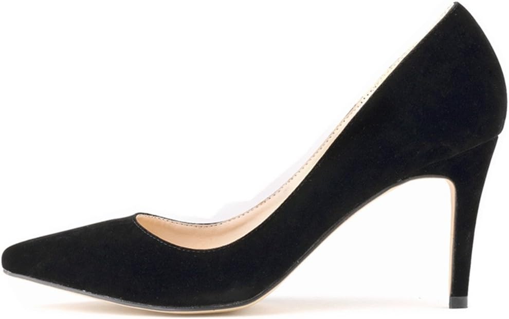 SAMSAY Women's Basic High Heels Pumps Pointy Toe Stiletto Dress Shoes for Office Wedding Bridal Party