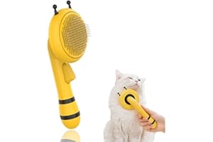 iZiv Pet Brush, Self Cleaning Hair Removal Brush for Cats and Dogs, Grooming Brushes for Long or Short Haired Pets, 184 HTPE Protection Points, One-Click Easy to Clean Brush
