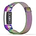 MoKo Fitbit Charge 2 Band, MoKo Milanese Loop Mesh Stainless Steel Bracelet Watch Strap + Connector for 2016 Fitbit Charge 2 Heart Rate + Fitness Wristband, Wrist Length 5.31