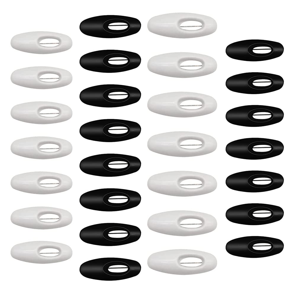 Hijab Pins, 40 Pcs Sari Pins Black and White Safety Pins Plastic Cover Safety Pins for Safely Locking Baby Clothes Scarf Sewing Shawl Decoration