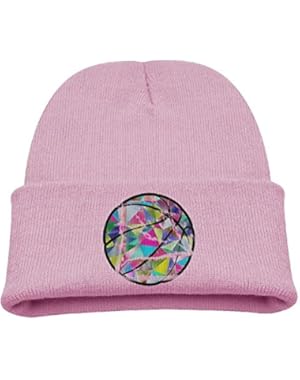 Basketball Prismatic Triangle+Retro Unisex Baby Cute Cotton Beanie Hat Skull Infant Cap Toque Cap