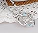 Mother's Day Series Hollow Rhinestone Heart with Words Pendant Necklace Best Gift for Moms Antique white MOM