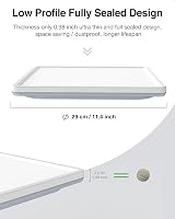 zemty 36W LED Ceiling Light 3240LM IP44 Daylight White Square Flush Mount view 5