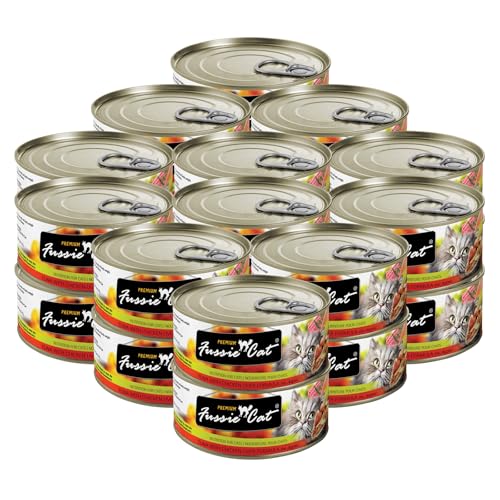 FUSSIE CAT PREMIUM TUNA & CHICKEN LIVER IN ASPIC GRAIN-FREE WET CAT FOOD 2.82OZ, CASE OF 24
