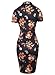 oxiuly Women's Vintage Floral Flare Party Wedding Stretch Bodycon Dresses Casual Work Pencil Dress OX183