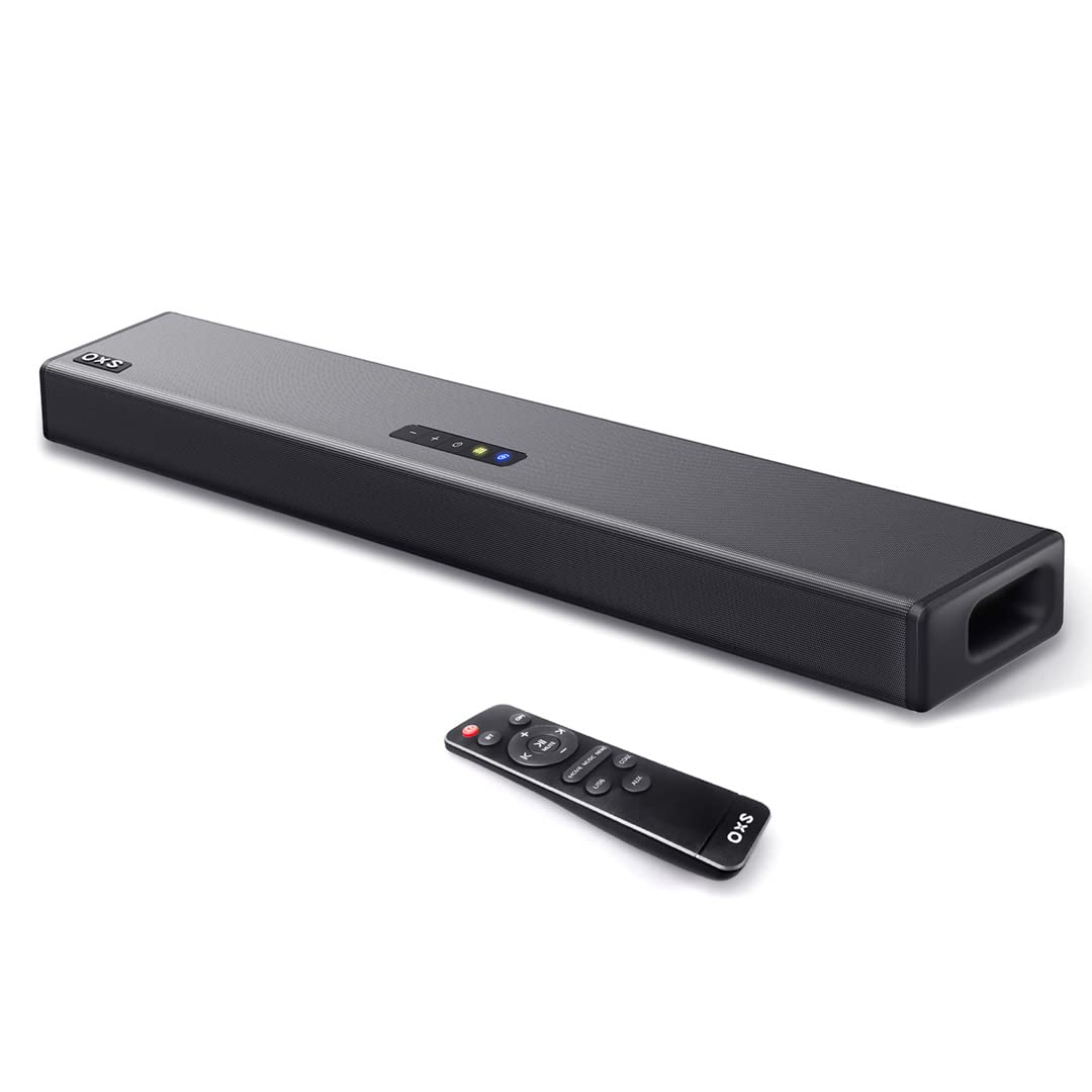 Photo 1 of OXS Sound Bars for TV, Home Theater Audio with Built-in Subwoofer, 3D Surround Sound System TV Sound Bar, TV Speakers, Bluetooth 5.0/Aux/Optical/Coaxial, 80-Watt, 3Eqs, Wall Mountable