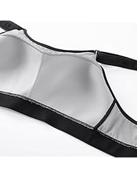 SYROKAN Sujetador deportivo para dama, talla grande, alto impacto, figura completa, parte delantera ajustable, sin alambre