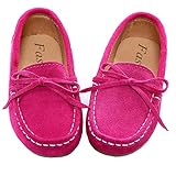 MingAo Slip-on Loafers for Boys Girls Shoes Toddler Kids Flat Fashion Casual Sneakers (Toddler US 9M-- EU26, Rose)
