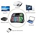 Wishpower Wireless Mini Keyboards/Wireless Remote Keyboards Mini with Touchpad Mouse/Multimedia Key for Android TV Box/Laptop,Rechargable Battery.Fn+F2 Keys,Switch Out 5 Styles LED Background Color.