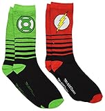 The Flash Green Lantern Crew Socks 2 Pair Pack