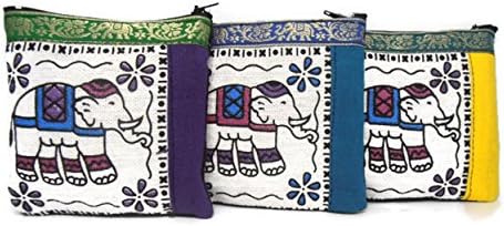 Gift Bundle of 3 NEW HANDY HOBO HIPPIE STYLE FABRIC BAG BEAUTY ELEPHANT PATTERN PURSUE MONEY FROM THAILAND
