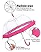 Rainbrace Clear Bubble Umbrella Auto Open Upgraded Version With Reinforced Fibergrass Ribs, Transparent Clear Umbrella Dome Shape for Women And Kids(Pink)