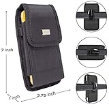 AIScell HoIster For Iphone 8 Plus, 7 Plus,6S/6 Plus{5.5''} Extra Large Pouch Sturdy Built Nylon Case With 2 Way Belt Loops [Fits Lifeproof Waterproof,Battery Case,Otterbox Hybrid Protective Cover)