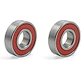 uxcell 2pcs 6001RS 12mm x 28mm x 8mm Double Sealed Deep Groove Ball Bearing for Automotive