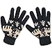 LETHMIK Christmas Thick Knit Gloves Winter Deer Knitted Warm Glove for Women&Girls Black,One Size (Superior Elasticity)