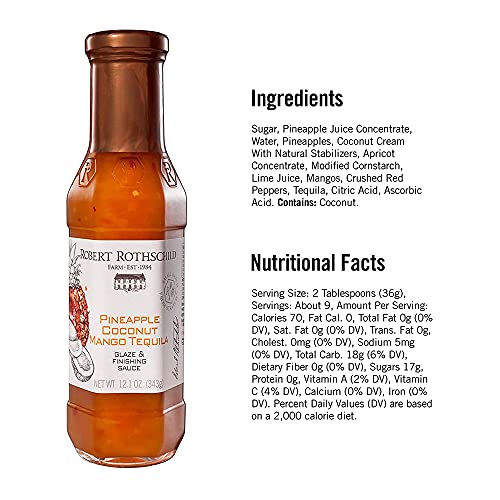 Robert Rothschild Farm Pineapple Coconut Mango Tequila Gourmet Glaze