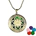 HOUSWEETY Aromatherapy Essential Oil Diffuser Necklace - Luminous Locket Pendant,5 Refill Pads
