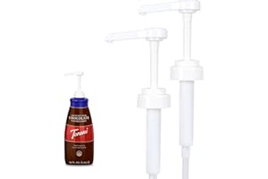 GALINA'S BEAUTY Sauce Pump Fit for Torani 64 Ounce Bottles, 2Pcs Syrup Pump Dispenser for Chocolate Caramel Sauce Pump Dispenser for Ghirardelli Bottles (2 Packs)