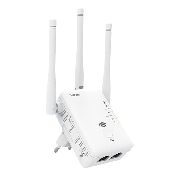 STRONG Dual Band Repeater 750, Wifi Repeater, WLAN Verstärker bis 750 Mbit/s, Access Point, Router, weiß