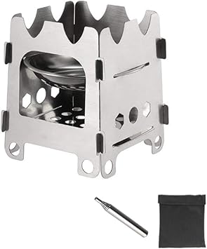 Amazon ウッドストーブ ミニ焚き火台 コンパクト 折りたたみ式 組立簡単 ステンレス製 薪ストーブ アウトドア キャンプ用品 キャンプ ストーブ 軽量 火吹き棒 専用収納バッグ付き 360mall バーベキューコンロ 焚火台