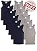 Andrew Scott Basics Boys 12 Pack Color A - Shirt Tank Top Undershirts (XS / 4-5, 12 Pack- Navy & Heather Gray)