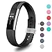 Greeninsync Compatible with Fit Bit Alta Bands,Replacement for Fit Bit Alta Band Large Accessory Bands for Fit Bit Alta/Fit Bit Alta HR/Fit Bit Ace Wristbands with Ultrathin Fastener (Black)