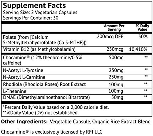 InstaBrainTM Fast-Acting Nootropic Brain Booster - On Demand Supplement for Quick Focus, Improved Clean Energy, and Gentle Mood Lifting and Motivation Boosting Effects - 60 Capsules - Made by Vitamonk - Thumbnail 5