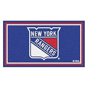 FANMATS 19912 NHL New York Rangers 3ft. x 5ft. Plush Area Rug | Sports Fan Area Rug, Home Decor Rug and Tailgating Mat