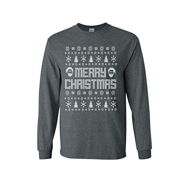 zerogravitee Ugly Holiday Shirt Merry Christmas Adult Long Sleeve T-Shirt - Image 5