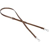uxcell Genuine Leather Bag Strap Replacement Adjustable Crossbody Bag Straps, 37.4-45.3 Inch Purse Strap for Shoulder Bag Handbag Purse, Light Brown, Silver Buckle