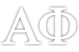 Pro-Graphx Alpha Phi Greek Sorority Sticker Decal, 2.5 Inches Tall, White