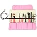 iSuperb® Cute Roll-up Pencil Bag 4PCS Differently-Colored Striped Polka Dot Pouches Canvas Stationary Bag Case Cosmetics Bag Pouch for Students Girls Boys(4 PCS Striped Polka Dot Roll-up Pencil Bag)