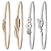 Bememo 4 Pieces Women Elastic Waist Belt Stretch Metal Dress Belt (Color Set 3)
