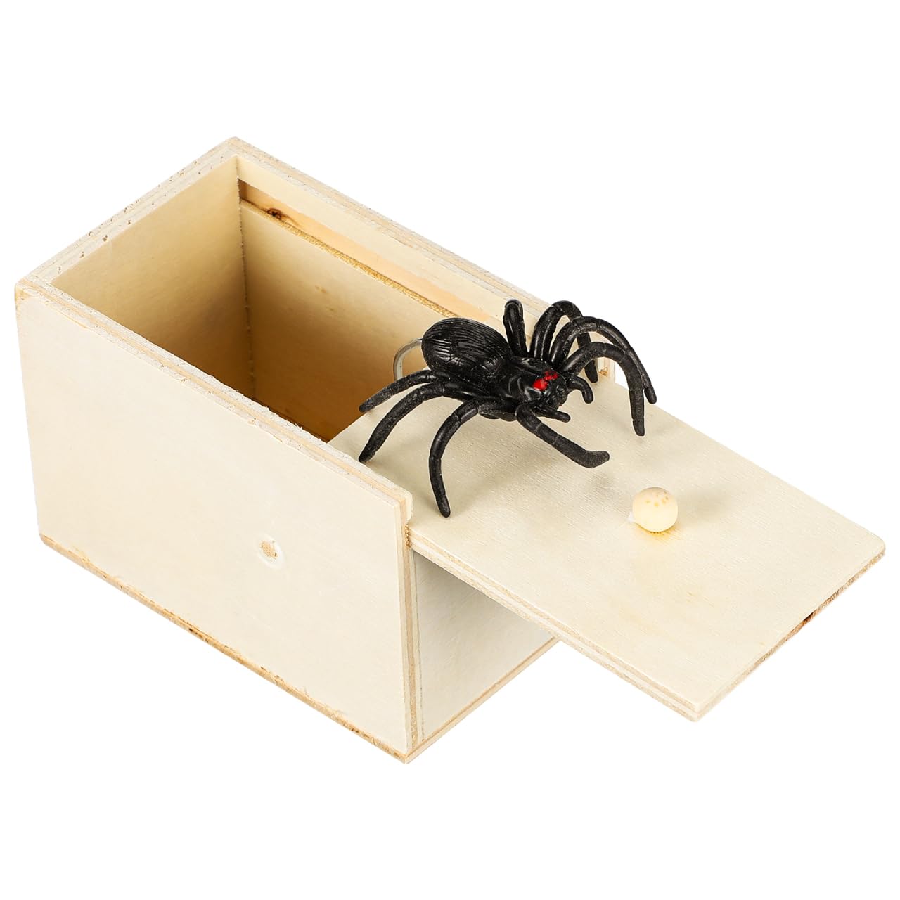 Tomaibaby Spider Box Prank: Spider in a Box Prank - Handmade Spider Hidden in Scarebox - Wooden Practical Joke Toy for Kids Adults Halloween April Fools Day