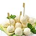 Bamboo Paddle Skewers 3.5 Inch, Food Grade Cocktail Picks, Appetizer Picks, Barbecue Sticks for Party and Grilling Foods: Appetizer, Fruits Kabob, Sausage, Burger. (180 PCS, Green Skin)