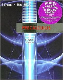  Ron Ron Larson Larson Robert P Hostetler Precalculus Seventh Edition Text Only 7th Seventh Edition Hardcover 2006 Larson Books