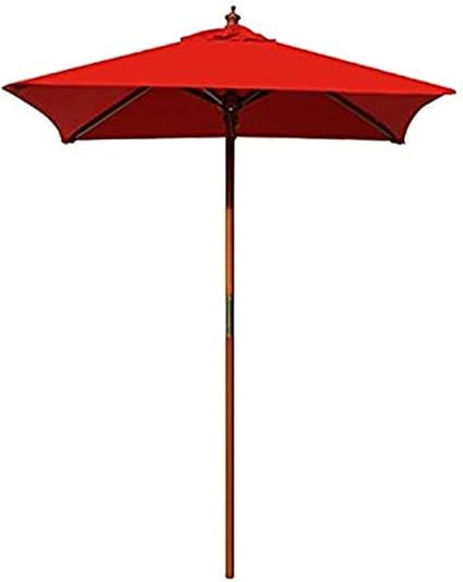 Amazon Com Above All Advertising Best 4 Feet Brolliz Square Wood Market Umbrella Outdoor Garden Patio Umbrella Red Garden Outdoor