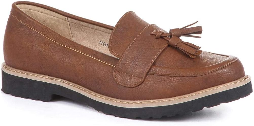 Pavers Loafers Shoes for Women Lightweight Chunky Sole in Patent