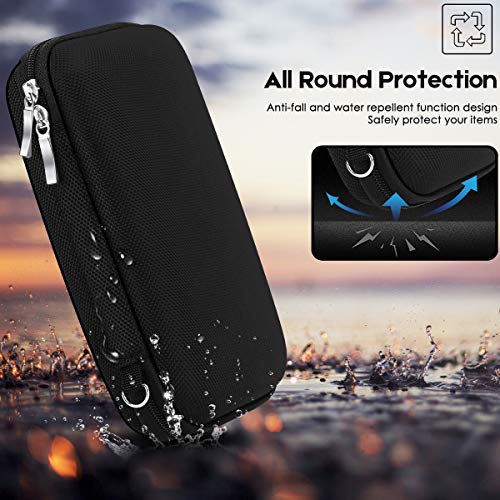EVISTR Small Electronic Organizer Portable Storage Hard EVA Bag Universal Travel Electronics Accessories Protective Bag for Cable, Hard Drives, Tech Gears, SD Card, USB, Phone Accessories And More