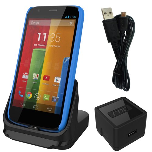 RND Dock for Moto G (compatible without or with a slim-fit case) (black)