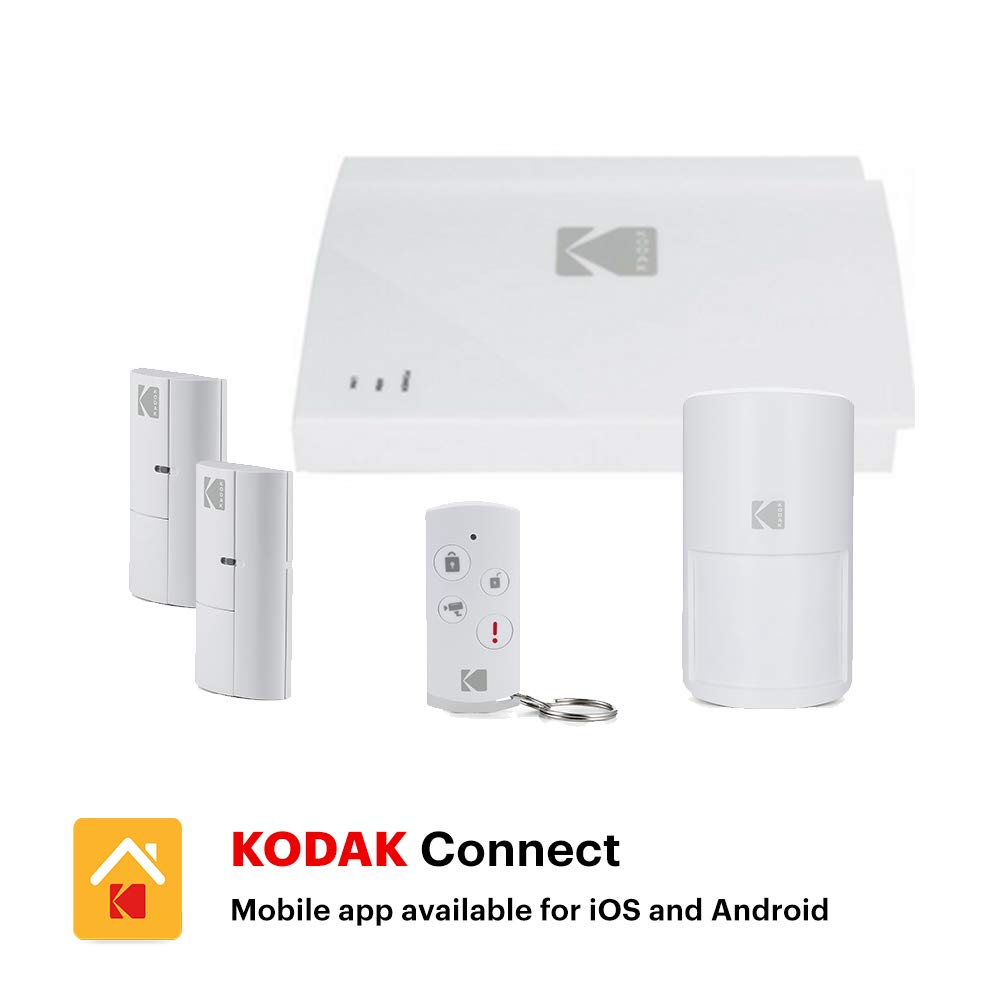 KODAK Kit de Alarma SA101 - Kodak Connect App, Sirena y Batería Integradas - Compatible con Cámaras de Vigilancia y Accesorios de Seguridad Kodak: ...