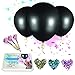 |8 Items Included| - 3 Giant 36 Inches Black Latex Baby Gender Reveal Balloon + 3 Glitter Balloon Confetti Packs + 5ft Gold Ribbon & 1 USA Flag Dart | Perfect Balloons Kit for Girl, Boy or Twins Gender Reveal Party