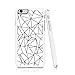 iPhone 6 Case Abstract Triangle Geometric Designs in Black, White, Gray