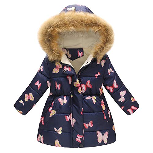 Kids Jacket Snowsuit Toddler Girl Winter Coat Fleece Lining Fur