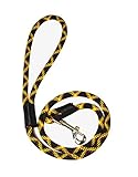 Extremely Durable Dog Rope Leash, Premium Quality Mountain Climbing Dog Rope Lead, Strong, Sturdy and Comfortable Leash, Supports the Strongest Pulling Large and Medium Sized Dogs, 3-feet, Black