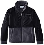 Columbia Little Boys' Steens MT Overlay Fleece Jacket, Black/Graphite, XX-Small