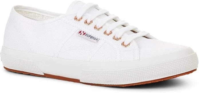 superga white and rose gold