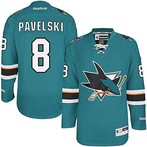 NHL San Jose Sharks 8 Joe Pavelski Men's Premier Jersey Teal color Size L