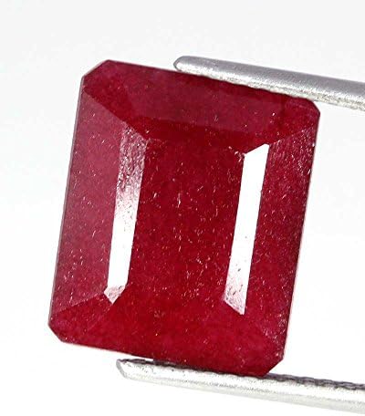 11.75Cts.NATURAL BERYL DYED RED SHAPE OCTGION LOOSE GEMSTONES AFRICA 14095