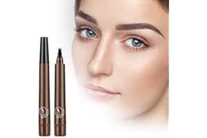 BYSKU Magic Eyebrow Pencil, 2024 Upgraded 3D Waterproof Microblading Eyebrow Pencil Contouring Pen, 4 Tipped Precise Brow Pen, Natural Fine Stroke Microblading Eyebrow Pencil (A-Dark Brown)